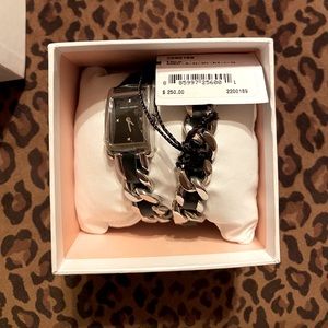 Brand New Rebecca Minkoff Double Leather Watch